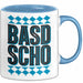 Deutschland München Bayern Bayerisch Tasse Geschenk Lustige Geschenkidee Spruch BASD SCHO Blau Trendation