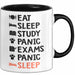 Medizinstudent Arzt Tasse Geschenk Lustige Geschenkidee Spruch Essen Schlafen Lernen Panik Prüfungen Panik Schlafen Trendation
