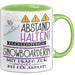 Snowboarderin Tasse Geschenk Lustig Abstand Halten Hochleistungs-Snowboarderin Mit Drang Zur Perfektion Bei Der Arbeit Grün Trendation