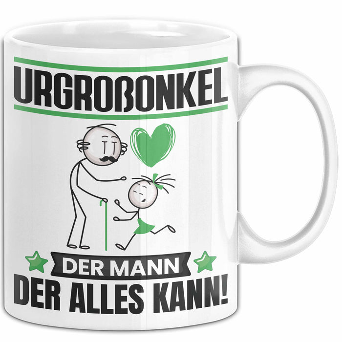 Urgroßonkel Tasse Geschenk für Urgroßonkel Der Mann Der Alles Kann Geschenkidee zum Geburtstag Weiß Trendation