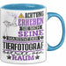 Tierfotograf Geschenk Tasse Lustiger Spruch Erheben Sie Sich Der Tierfotograf Betritt den Raum Blau Trendation