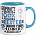 Outdoor-Yoga-Lehrer Geschenk Lustiger Spruch für Outdoor-Yoga-Lehrer Geschenkidee Bester Outdoor-Yoga-Lehrer Der Welt Blau Trendation