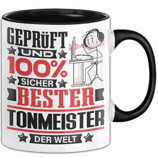 Tonmeister Geschenk Lustiger Spruch für Tonmeister Geschenkidee Bester Tonmeister Der Welt Schwarz Trendation