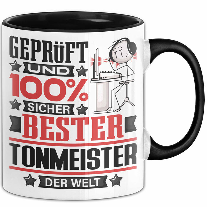 Tonmeister Geschenk Lustiger Spruch für Tonmeister Geschenkidee Bester Tonmeister Der Welt Schwarz Trendation