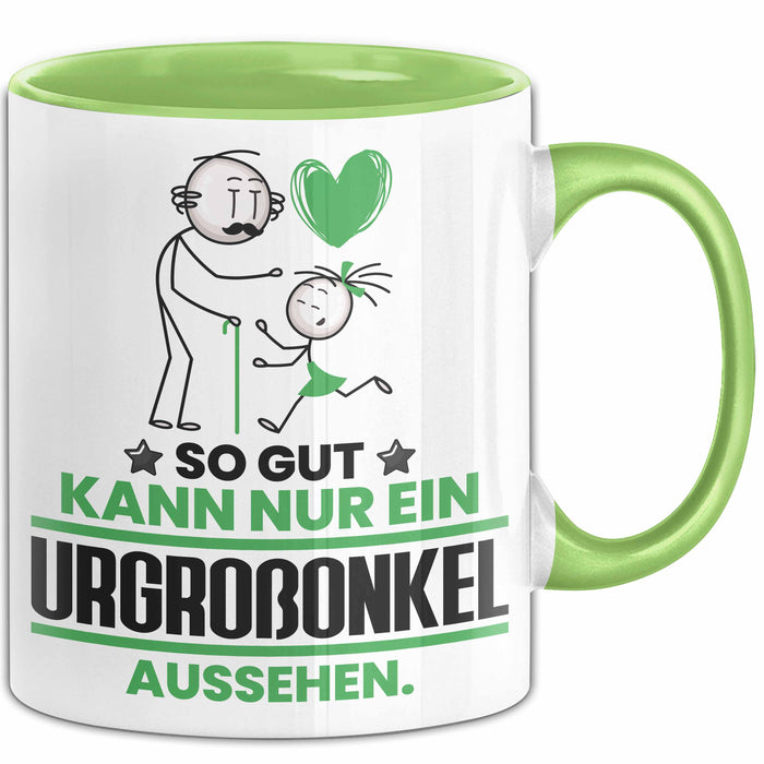 Urgroßonkel Geschenk Tasse So Gut Kann Nur Ein Urgroßonkel Aussehen Geschenkidee Kaffee-Becher Grün Trendation
