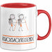 Geschenk für Rucksackreisende Tasse Lustige Geschenkidee Geburtstag Ich Bin Rucksackreisende Ich Darf Das Rot Trendation