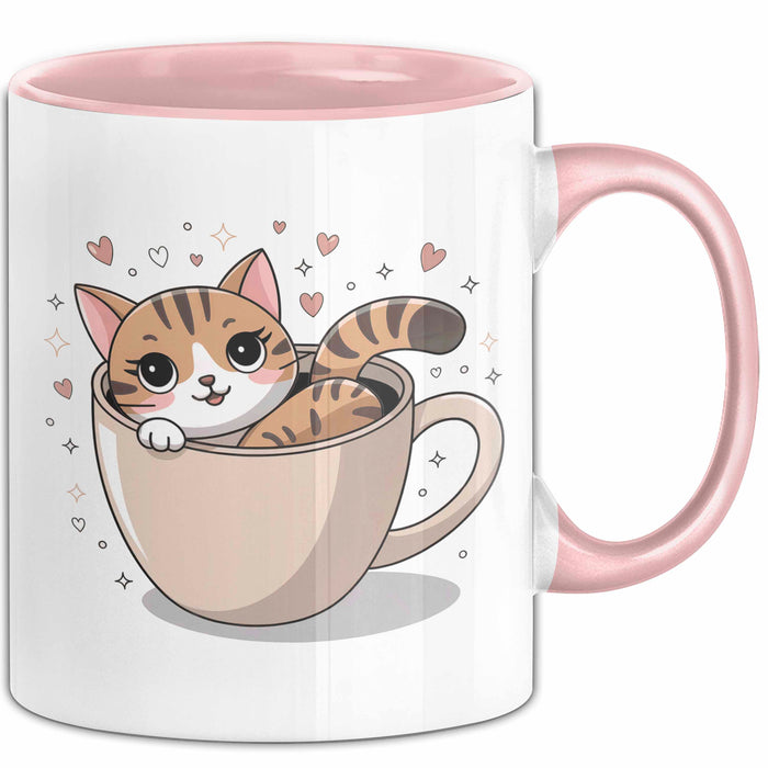 Katzenbesitzer Tasse Geschenk Lustige Geschenkidee Spruch Für Katzen Eltern Rosa Trendation