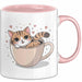 Katzenbesitzer Tasse Geschenk Lustige Geschenkidee Spruch Für Katzen Eltern Rosa Trendation