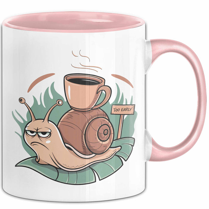 Morgenhasser Tasse Geschenkidee für Muffel Rosa Trendation
