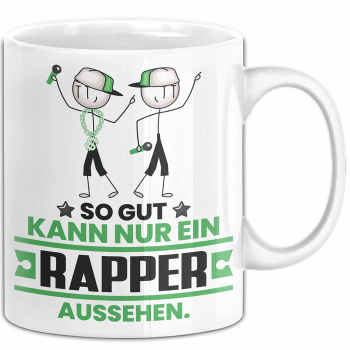 Rapper Geschenk Tasse So Gut Kann Nur Ein Rapper Aussehen Geschenkidee Kaffee-Becher Weiß Trendation