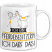 Geschenk für Pferdebesitzerin Tasse Lustige Geschenkidee Geburtstag Ich Bin Pferdebesitzerin Ich Darf Das Weiß Trendation