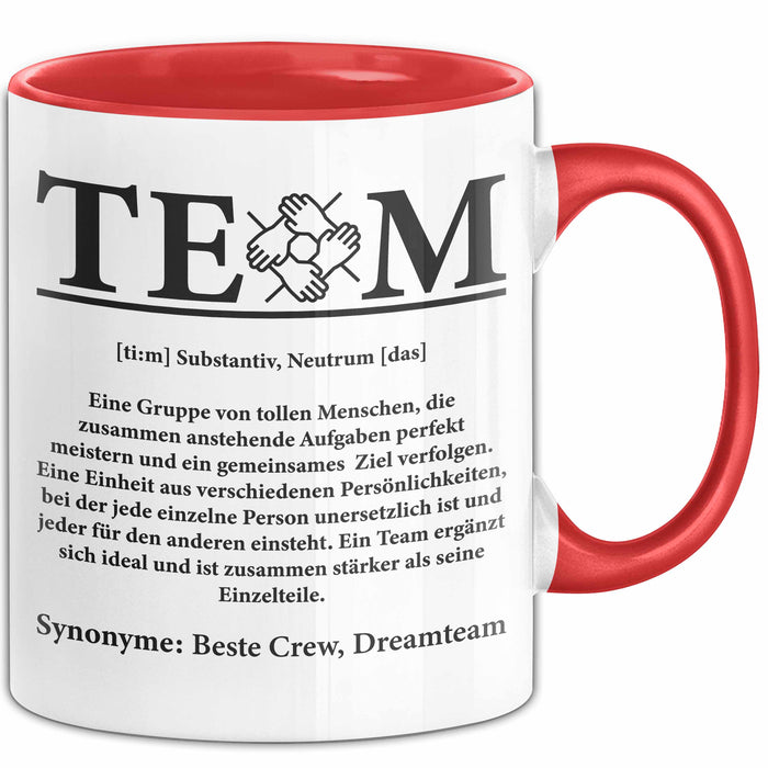 Bürokollege Tasse Geschenkidee Team Definition Kollege Rot Trendation