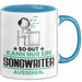 Songwriter Geschenk Tasse So Gut Kann Nur Ein Songwriter Aussehen Geschenkidee Kaffee-Becher Blau Trendation
