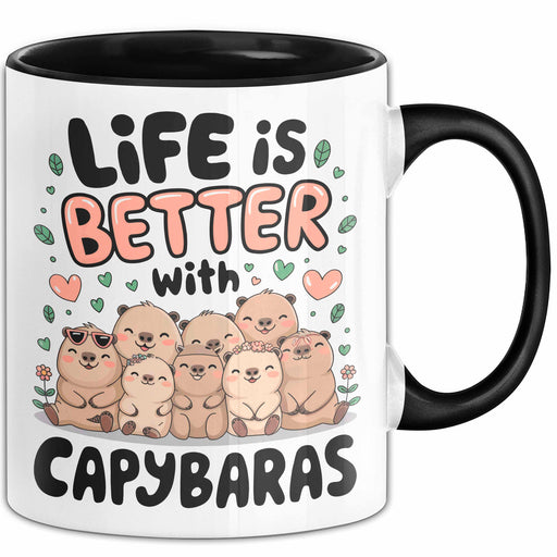 Capybara Tier Tasse Geschenk Lustige Geschenkidee Spruch Life Is Better With Capybaras Trendation