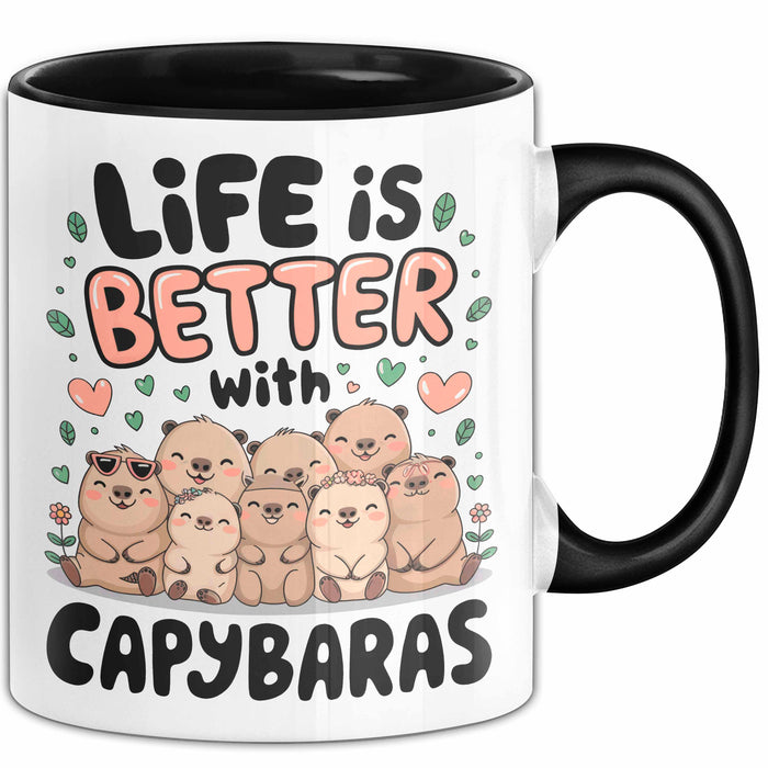 Capybara Tier Tasse Geschenk Lustige Geschenkidee Spruch Life Is Better With Capybaras Trendation