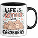 Capybara Tier Tasse Geschenk Lustige Geschenkidee Spruch Life Is Better With Capybaras Trendation