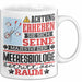 Meeresbiologe Geschenk Tasse Lustiger Spruch Erheben Sie Sich Der Meeresbiologe Betritt den Raum Weiß Trendation