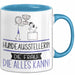 Hundeausstellerin Geschenk Tasse Becher Die Frau Die Allen Kann Geschenkidee für eine Hundeausstellerin Lustig Blau Trendation