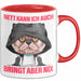 Sarkasmus Tasse Geschenk Lustiger Spruch Nett Kann Ich Auch Bringt Aber Nix Becher Rot Trendation