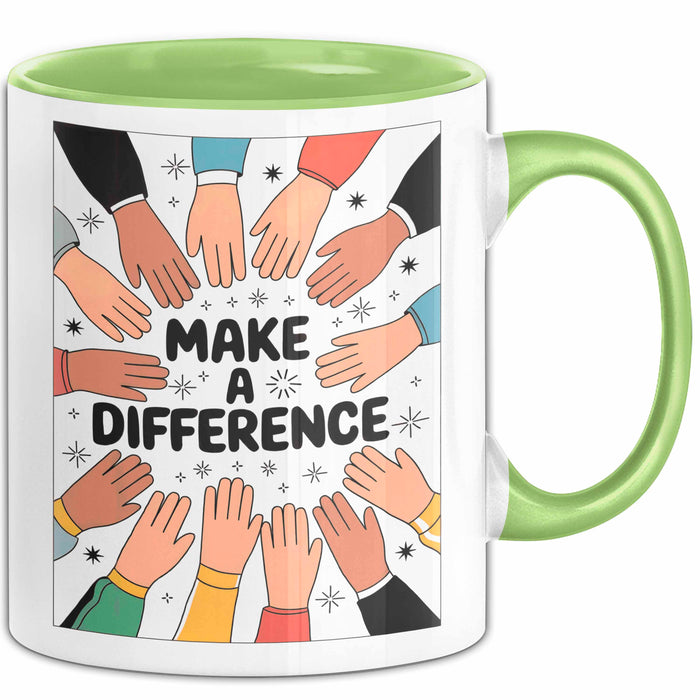 Freiwilliger Tasse Geschenk Lustige Geschenkidee Spruch Für Veränderungs Macher Grün Trendation