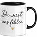 Büroarbeit Kollege Abschied Tasse Geschenk Lustige Geschenkidee Spruch Du Wirst Uns Fehlen Trendation
