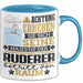 Ruderer Geschenk Tasse Lustiger Spruch Erheben Sie Sich Der Ruderer Betritt den Raum Blau Trendation