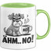 Hund Tierliebhaber Tasse Geschenk Lustige Geschenkidee Spruch Ähm Nö Grün Trendation