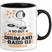 Drum-and-Bass-DJ Geschenk Tasse So Gut Kann Nur Ein Drum-and-Bass-DJ Aussehen Geschenkidee Kaffee-Becher Schwarz Trendation