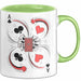 Kartenspiel Spieler Tasse Geschenk Lustige Geschenkidee Spruch Für Karten Meister Grün Trendation