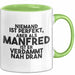 Manfred Tasse Niemand Ist Perfekt, Manfred Ist Nah Dran Geschenk Grün Trendation