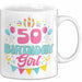 50. Geburtstag Tasse Frauen Mädchen Geschenkidee Lustig 50 Birthday Girl Lustiger Spruch Mutter Mama Weiß Trendation