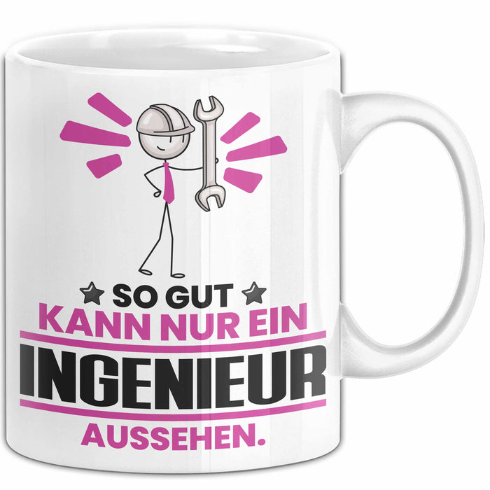 Ingenieur Geschenk Tasse So Gut Kann Nur Ein Ingenieur Aussehen Geschenkidee Kaffee-Becher Weiß Trendation