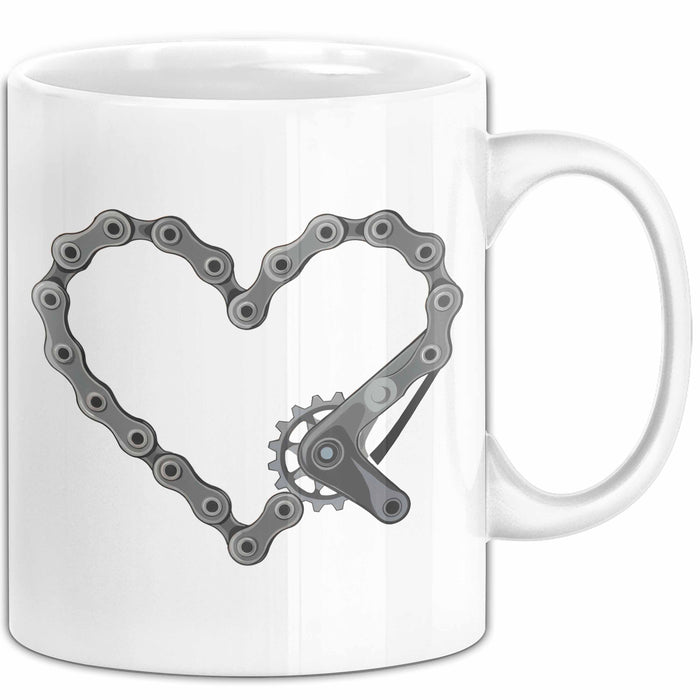 Radfahrer Tasse Geschenkidee für Fahrradfahrer Weiß Trendation