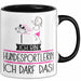 Geschenk für Hundesportlerin Tasse Lustige Geschenkidee Geburtstag Ich Bin Hundesportlerin Ich Darf Das Schwarz Trendation