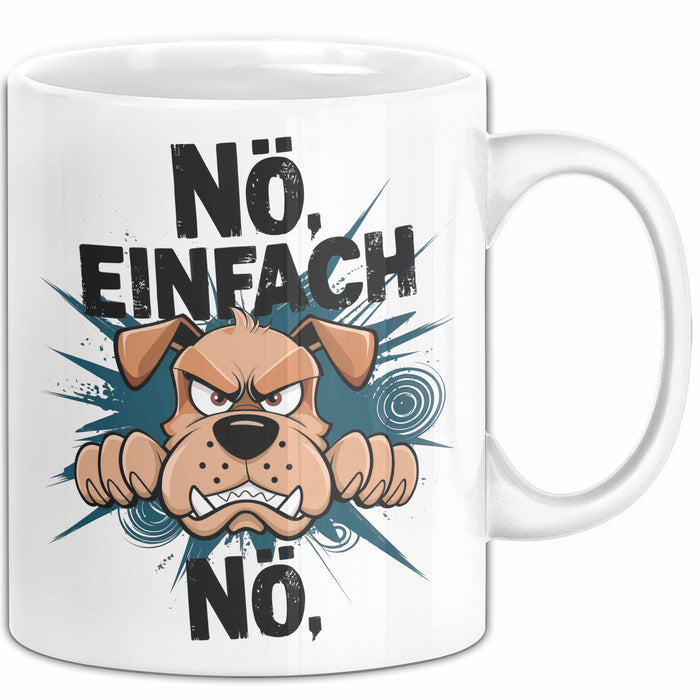Sarkastischer Hund Tasse Geschenkidee Nope Haustierbesitzer Weiß Trendation