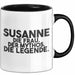 Susanne Tasse Susanne – Die Frau. Der Mythos. Die Legende. Geschenk Schwarz Trendation