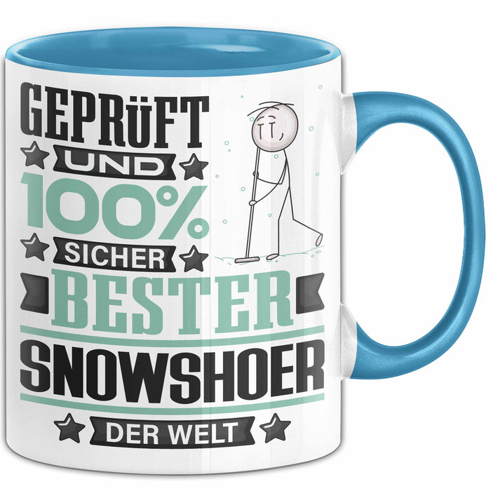 Snowshoer Geschenk Lustiger Spruch für Snowshoer Geschenkidee Bester Snowshoer Der Welt Blau Trendation