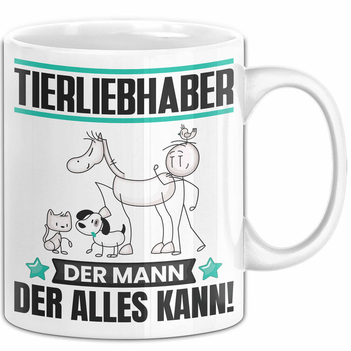 Tierliebhaber Tasse Geschenk für Tierliebhaber Der Mann Der Alles Kann Geschenkidee zum Geburtstag Weiß Trendation