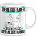 Tierliebhaber Tasse Geschenk für Tierliebhaber Der Mann Der Alles Kann Geschenkidee zum Geburtstag Weiß Trendation