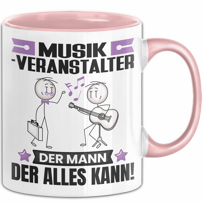 Musikveranstalter Tasse Geschenk für Musikveranstalter Der Mann Der Alles Kann Geschenkidee zum Geburtstag Rosa Trendation