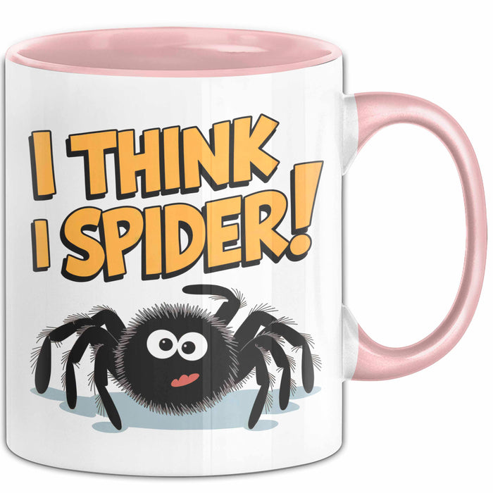 Spinne Vogelspinne Tier Tasse Geschenk Lustige Geschenkidee Spruch Ich Glaube Ich Spinne Rosa Trendation