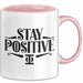 Mathematiklehrer Unterricht Tasse Geschenk Lustige Geschenkidee Spruch Bleib Positiv Rosa Trendation