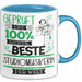 Beste Studiomusikerin Der Welt Tasse Geschenk für Eine Studiomusikerin Geprüft Und Sicher Geschenkidee Geburtstag Weihnachten Blau Trendation