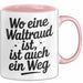 Waltraud Tasse Geschenk Wo Eine Waltraud Ist Ist Auch Ein Weg Geschenkidee Becher mit Name Rosa Trendation