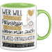Pilates-Enthusiastin Tasse Geschenk Spruch Wer Will Schon Prinzessin Sein Wenn Man Auch Pilates-Enthusiastin Sein Kann Grün Trendation