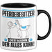 Pferdebesitzer Tasse Geschenk für Pferdebesitzer Der Mann Der Alles Kann Geschenkidee zum Geburtstag Schwarz Trendation