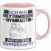 Rhythmische Gymnastin Tasse Geschenk für Rhythmische Gymnastin Geburtstag Lustiger Spruch Kaffee-Becher Was Ist Deine Superkraft Rosa Trendation