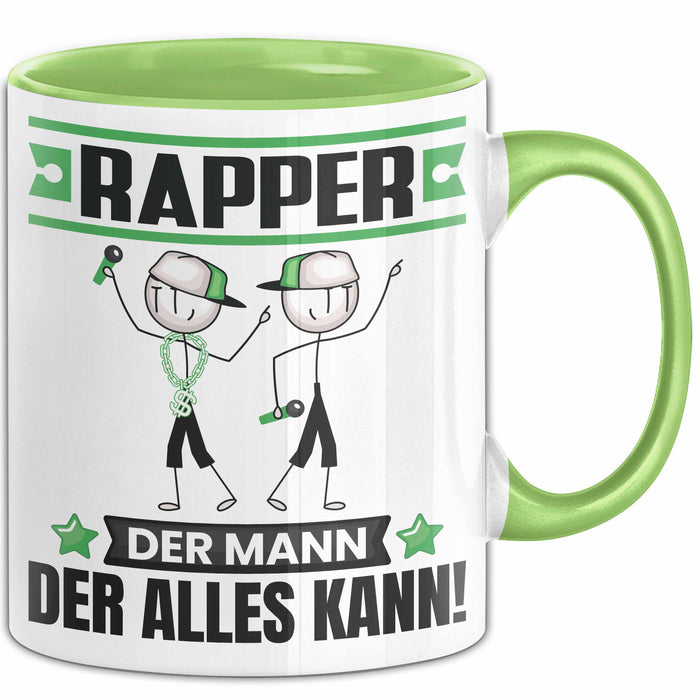 Rapper Tasse Geschenk für Rapper Der Mann Der Alles Kann Geschenkidee zum Geburtstag Grün Trendation