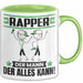 Rapper Tasse Geschenk für Rapper Der Mann Der Alles Kann Geschenkidee zum Geburtstag Grün Trendation