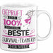 Survival-Trainerin Geschenk Becher Tasse Gott Schuf Alle Menschen Gleich Nur Die Besten Durfeten Survival-Trainerin Werden Geschenkidee Lustig Weiß Trendation